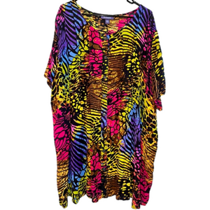 Women’s Roaman’s Brand Semi Sheer Long Tunic Top Shirt Blouse Size 24W